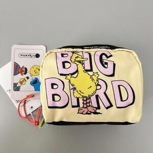 Lesportsac Sesame Street Small Square Cosmetic Bag NWT